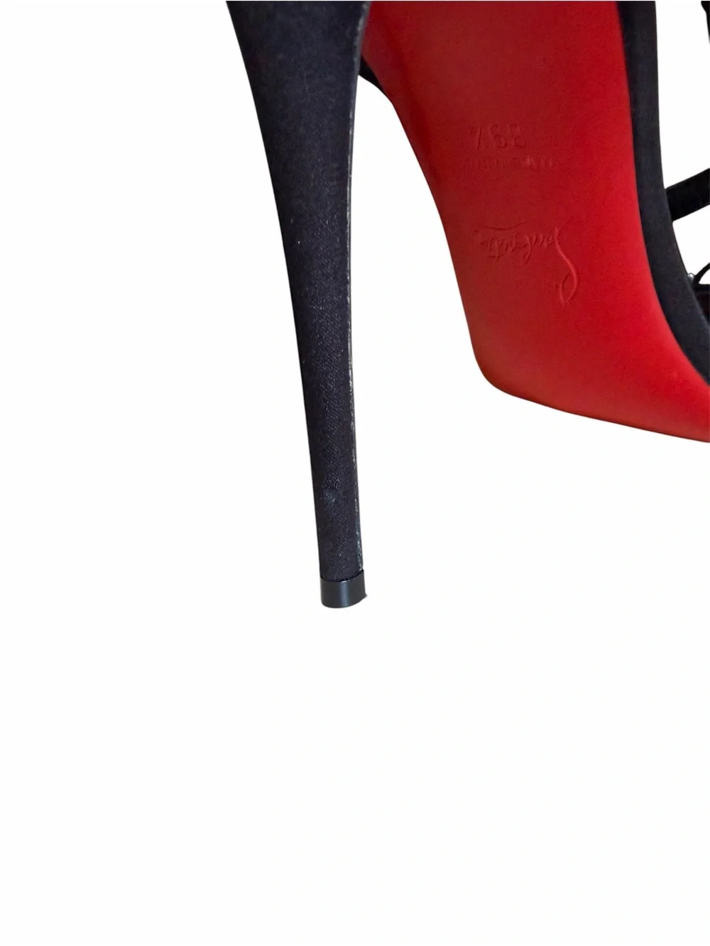 Christian Louboutin Rosalie Red carpet Strass Crystal satin heels RETAIL 1,395